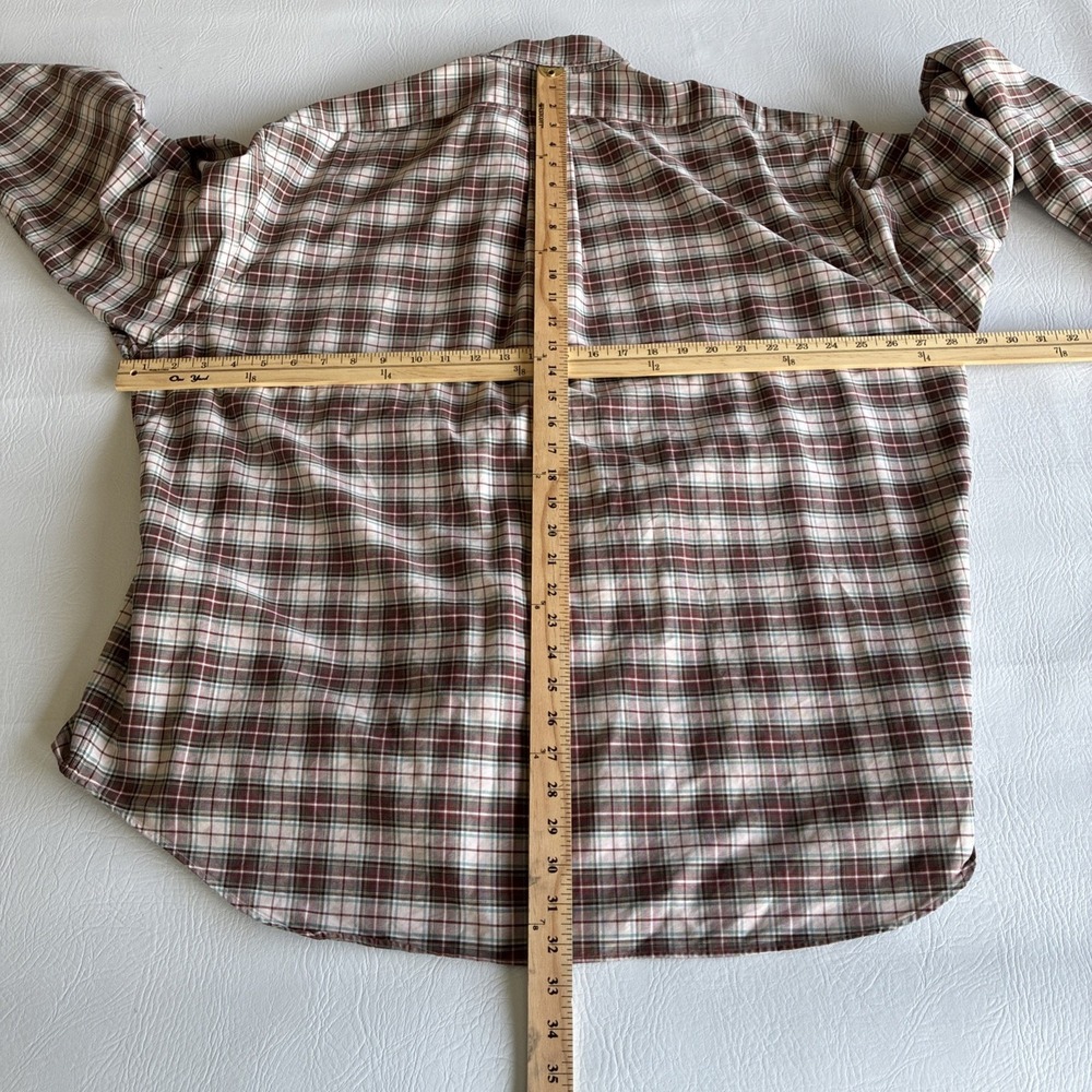 Men's 4XL Ralph Lauren Beige Label Big Shirt XL Plaid Pony 90s Distressed Read - Picture 6 of 16